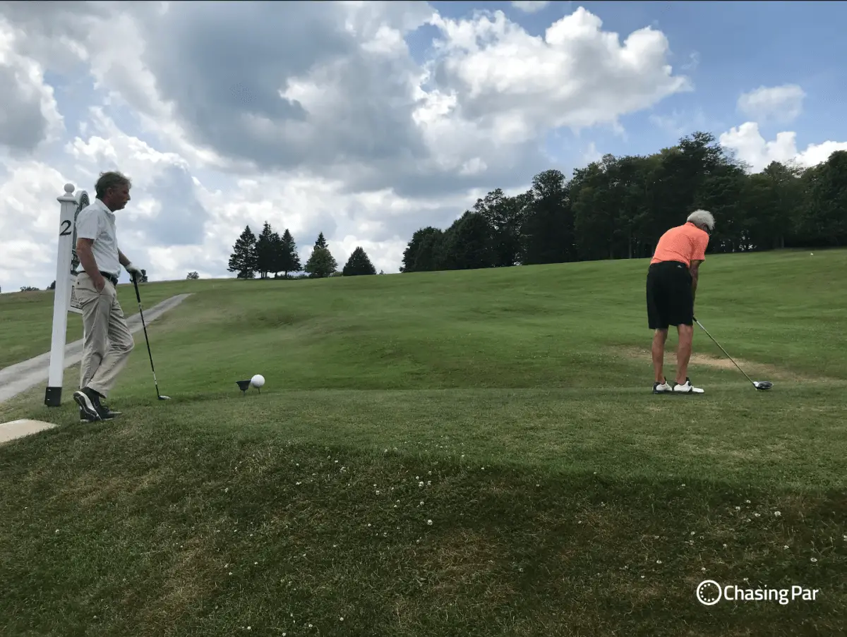 Playing Golf at Bluenose GC, a 9-hole Golf Course in Lunenburg, Nova Scotia, Canada